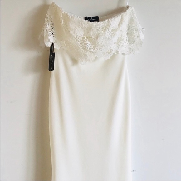 Lulu’s Crotchet NOT MATERNITY Maxi Dress - Picture 3 of 6